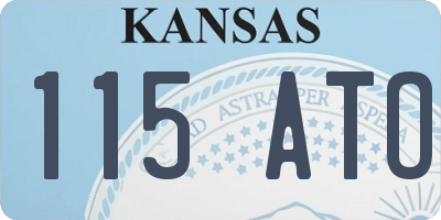 KS license plate 115ATO