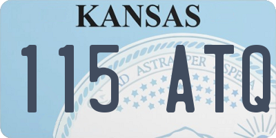 KS license plate 115ATQ