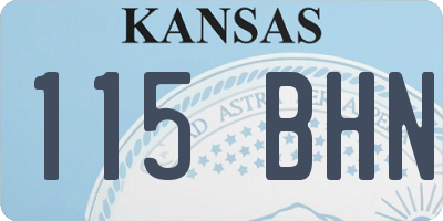 KS license plate 115BHN