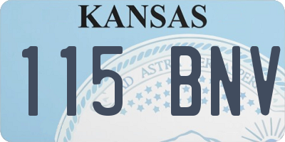 KS license plate 115BNV