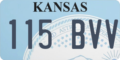 KS license plate 115BVV