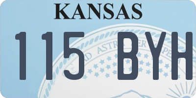 KS license plate 115BYH