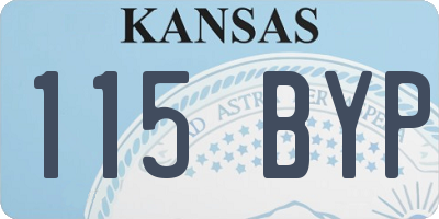KS license plate 115BYP