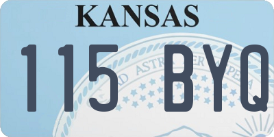 KS license plate 115BYQ