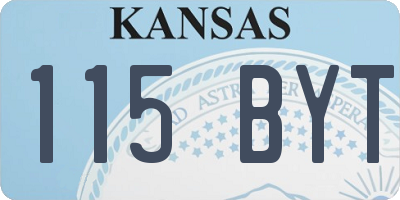 KS license plate 115BYT