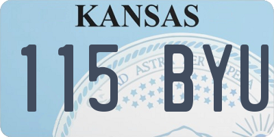 KS license plate 115BYU