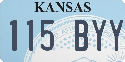 KS license plate 115BYY