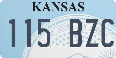 KS license plate 115BZC