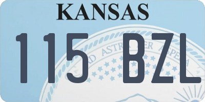 KS license plate 115BZL