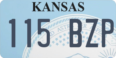 KS license plate 115BZP