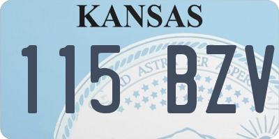 KS license plate 115BZV
