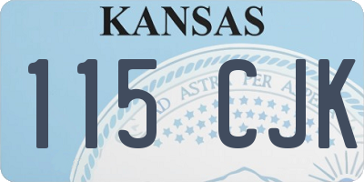 KS license plate 115CJK