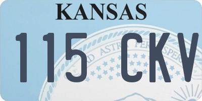 KS license plate 115CKV