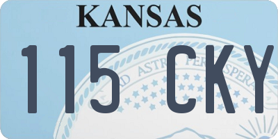 KS license plate 115CKY