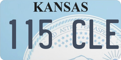 KS license plate 115CLE