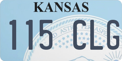 KS license plate 115CLG
