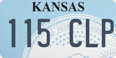 KS license plate 115CLP