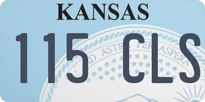 KS license plate 115CLS
