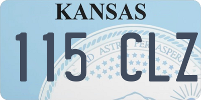 KS license plate 115CLZ
