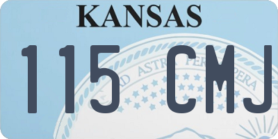 KS license plate 115CMJ