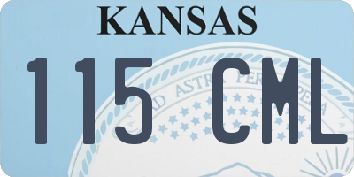 KS license plate 115CML
