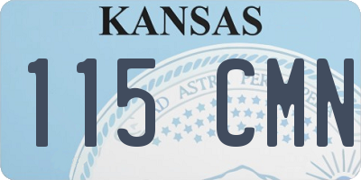 KS license plate 115CMN
