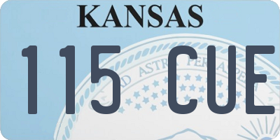 KS license plate 115CUE