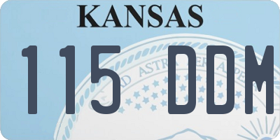 KS license plate 115DDM