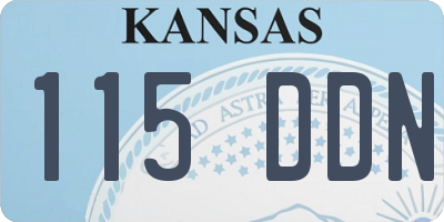 KS license plate 115DDN