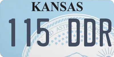 KS license plate 115DDR