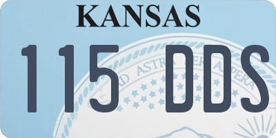 KS license plate 115DDS