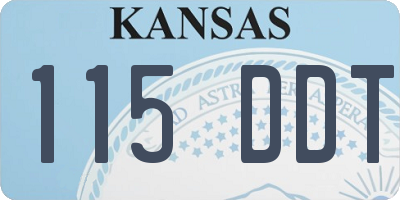 KS license plate 115DDT