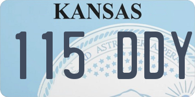 KS license plate 115DDY