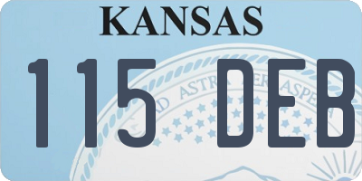 KS license plate 115DEB