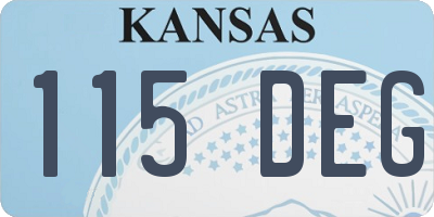KS license plate 115DEG