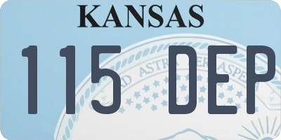 KS license plate 115DEP