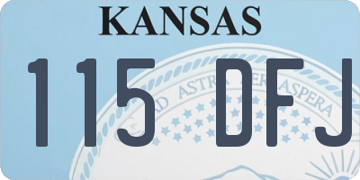 KS license plate 115DFJ