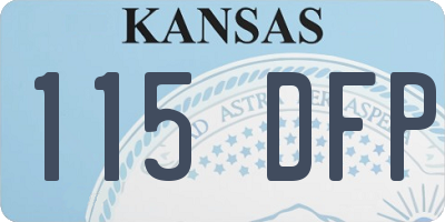 KS license plate 115DFP