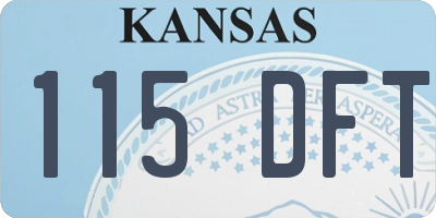 KS license plate 115DFT