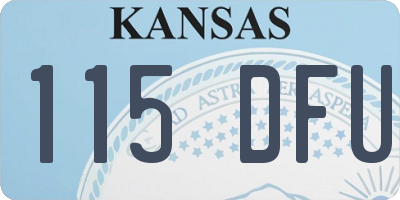 KS license plate 115DFU