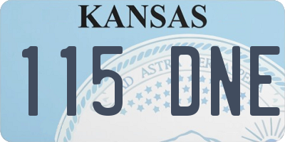 KS license plate 115DNE