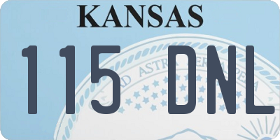 KS license plate 115DNL