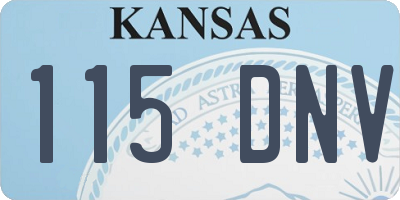 KS license plate 115DNV