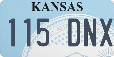 KS license plate 115DNX