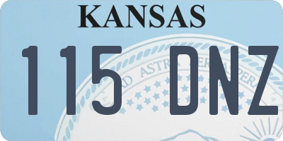 KS license plate 115DNZ