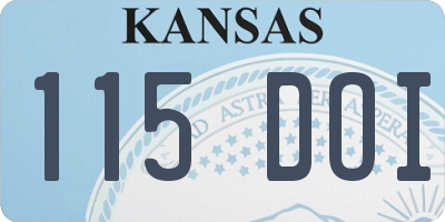 KS license plate 115DOI