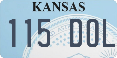 KS license plate 115DOL