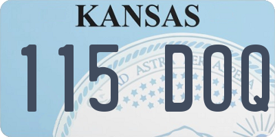 KS license plate 115DOQ