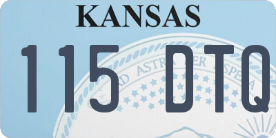 KS license plate 115DTQ