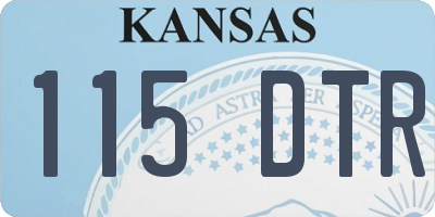KS license plate 115DTR